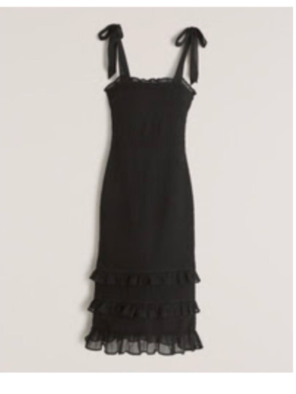 Tie Strap Smocked Midi Dress